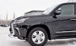 17 699 р. Защита переднего бампера (Ø76 мм, нержавейка) SLITKOFF Lexus LX450d J200 2-ой рестайлинг (2015-2022)  с доставкой в г. Воронеж. Увеличить фотографию 3