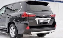 18 599 р. Защита заднего бампера (Ø76 мм, нержавейка, NOT F-SPORT/HERITAGE) SLITKOFF Lexus LX450d J200 2-ой рестайлинг (2015-2022)  с доставкой в г. Воронеж. Увеличить фотографию 4