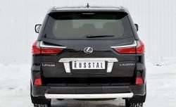 18 599 р. Защита заднего бампера (Ø76 мм, нержавейка, NOT F-SPORT/HERITAGE) SLITKOFF  Lexus LX450d  J200 - LX570  J200  с доставкой в г. Воронеж. Увеличить фотографию 1