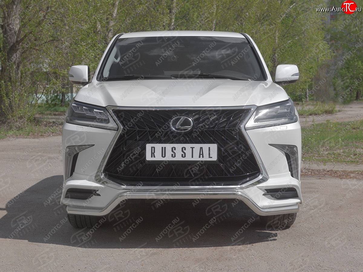 16 999 р. Защита переднего бампера (TRD Superior, волна, Ø 63 мм, нержавейка) Lexus LX450d J200 2-ой рестайлинг (2015-2022)  с доставкой в г. Воронеж