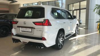 38 999 р. Юбка заднего бампера HEMMES Lexus LX450d J200 2-ой рестайлинг (2015-2022) (Неокрашенная)  с доставкой в г. Воронеж. Увеличить фотографию 2