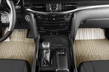 5 999 р. Коврик в салони премиум-класса Kvest (бежевый/черный) Lexus LX450d J200 2-ой рестайлинг (2015-2022)  с доставкой в г. Воронеж. Увеличить фотографию 2