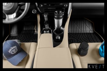 10 709 р. Коврик в салони премиум-класса Kvest (черный/черный) Lexus LX570 J200 2-ой рестайлинг (2015-2022)  с доставкой в г. Воронеж. Увеличить фотографию 4