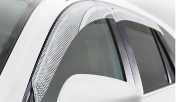 2 399 р. Дефлектора окон CA-Plastic  Lexus LX470  J100 (1998-2002) дорестайлинг (Серия Art белая, Без хром.молдинга, Крепление только на скотч)  с доставкой в г. Воронеж. Увеличить фотографию 2