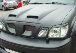 4 149 р. Реснички на фары CUSTOM Lexus LX470 J100 дорестайлинг (1998-2002) (Неокрашенные)  с доставкой в г. Воронеж. Увеличить фотографию 2