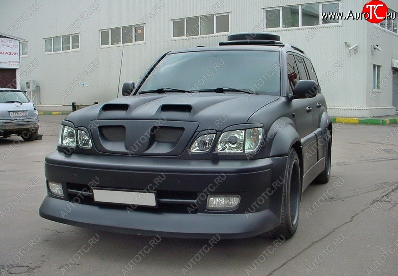 4 149 р. Реснички на фары CUSTOM Lexus LX470 J100 дорестайлинг (1998-2002) (Неокрашенные)  с доставкой в г. Воронеж