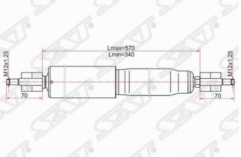 2 979 р. Амортизатор передний SAT (LH=RH)  Lexus LX470  J100 (1998-2002), Toyota Land Cruiser  J105 (1998-2007)  с доставкой в г. Воронеж. Увеличить фотографию 1