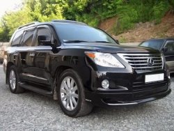 15 349 р. Накладка на передний бампер LX MODE Lexus LX570 J200 дорестайлинг (2007-2012) (Неокрашенная)  с доставкой в г. Воронеж. Увеличить фотографию 2
