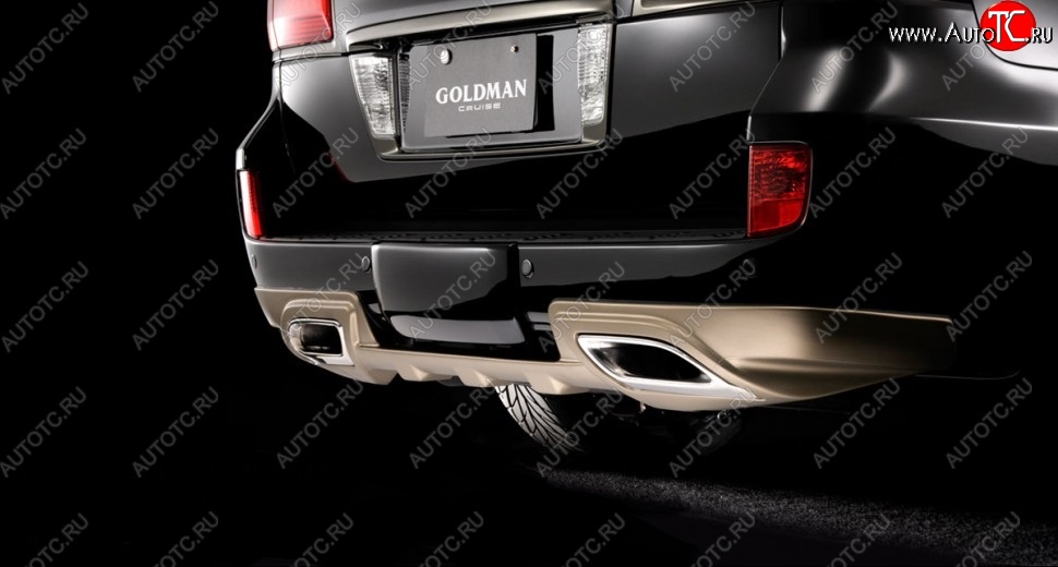 15 349 р. Накладка на задний бампер GOLDMAN DAMD Lexus LX570 J200 дорестайлинг (2007-2012) (Неокрашенная)  с доставкой в г. Воронеж