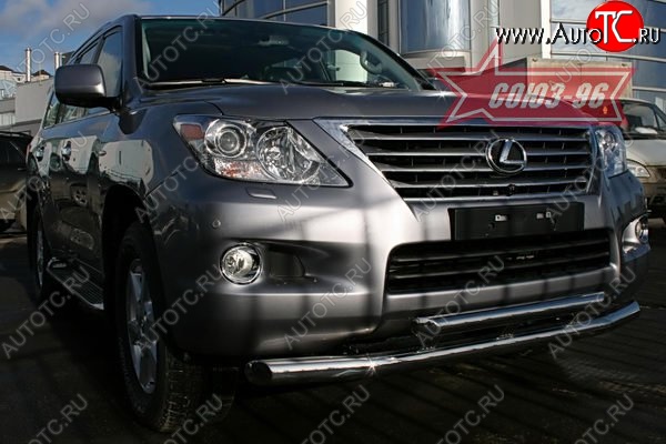 35 549 р. Защита переднего бампера двойная Souz-96 (d76/60)  Lexus LX570  J200 (2007-2012) дорестайлинг  с доставкой в г. Воронеж