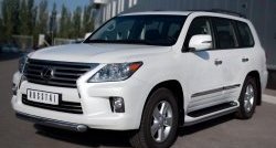 16 749 р. Одинарная защита переднего бампера SLITKOFF диаметром 76 мм Lexus LX570 J200 дорестайлинг (2007-2012)  с доставкой в г. Воронеж. Увеличить фотографию 4