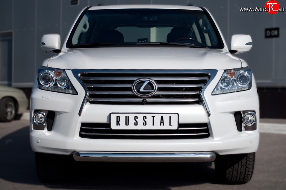 16 749 р. Одинарная защита переднего бампера SLITKOFF диаметром 76 мм Lexus LX570 J200 дорестайлинг (2007-2012)  с доставкой в г. Воронеж