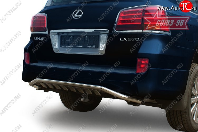 29 609 р. Защита заднего бампера Souz-96 (d60) Lexus LX570 J200 дорестайлинг (2007-2012)  с доставкой в г. Воронеж