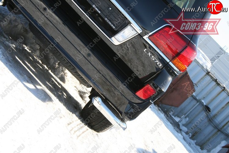 18 629 р. Защита заднего бампера из боковых уголков Sport Souz-96 (d76) Lexus LX570 J200 дорестайлинг (2007-2012)  с доставкой в г. Воронеж