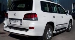 13 999 р. Защита заднего бампера (Ø75х42 мм, нержавейка) Russtal Lexus LX570 J200 дорестайлинг (2007-2012)  с доставкой в г. Воронеж. Увеличить фотографию 3