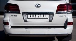 13 999 р. Защита заднего бампера (Ø75х42 мм, нержавейка) Russtal Lexus LX570 J200 дорестайлинг (2007-2012)  с доставкой в г. Воронеж. Увеличить фотографию 4