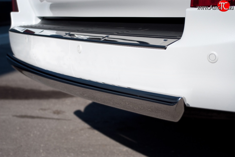 13 999 р. Защита заднего бампера (Ø75х42 мм, нержавейка) Russtal Lexus LX570 J200 дорестайлинг (2007-2012)  с доставкой в г. Воронеж