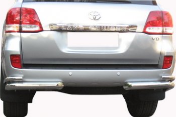 10 999 р. Защита заднего бампера WINBO (уголки, Ø76 и 38 мм, нержавейка) Lexus LX570 J200 дорестайлинг (2007-2012)  с доставкой в г. Воронеж. Увеличить фотографию 3
