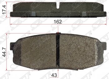 929 р. Колодки тормозные SAT (задние)  Lexus LX570  J200 (2007-2012), Toyota Land Cruiser  200 (2007-2012), Toyota Sequoia (2007-2017), Toyota Tundra  XK50 (2007-2013)  с доставкой в г. Воронеж. Увеличить фотографию 1