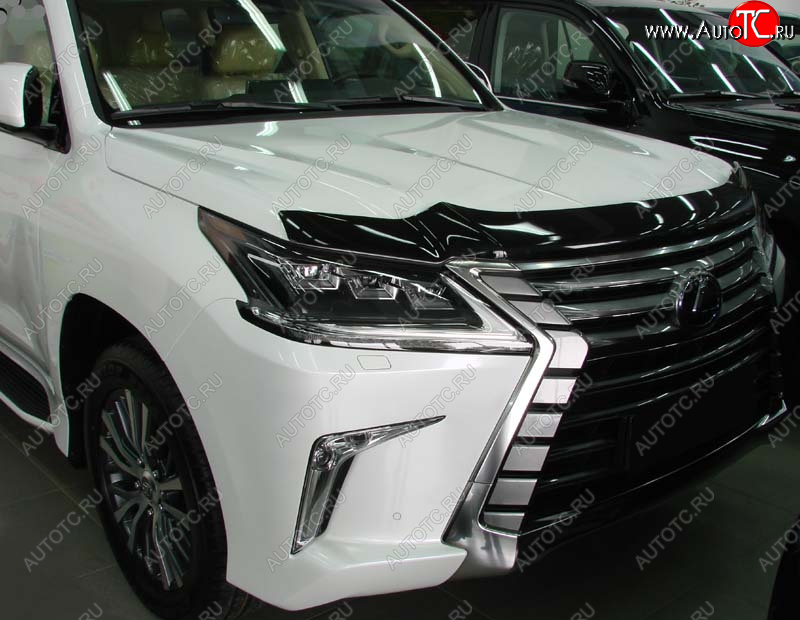 3 689 р. Дефлектор капота SIM  Lexus LX570  J200 (2015-2022) 2-ой рестайлинг  с доставкой в г. Воронеж