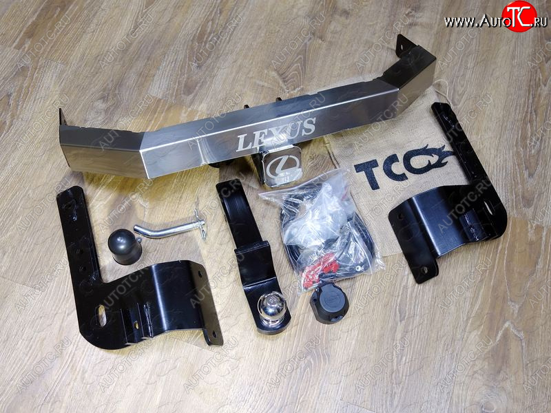 21 999 р. Фаркоп (тягово-сцепное устройство) TCC (Superior, надпись Lexus) Lexus LX570 J200 2-ой рестайлинг (2015-2022) (Оцинкованный, шар E - нержавейка)  с доставкой в г. Воронеж