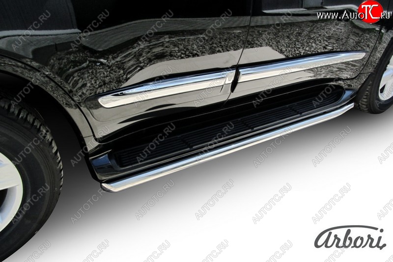18 206 р. Защита штатных порогов Arbori (нержавейка, d57 mm). Lexus LX570 J200 1-ый рестайлинг (2012-2015)  с доставкой в г. Воронеж