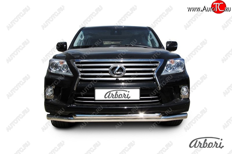 47 999 р. Защита переднего бампера Arbori (нержавейка, 2 трубы d76 и 57 mm)  Lexus LX570  J200 (2012-2015) 1-ый рестайлинг  с доставкой в г. Воронеж