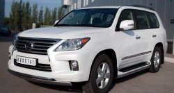 23 999 р. Защита переднего бампера (2 трубыØ75х42 и 42 мм, нержавейка) SLITKOFF  Lexus LX570  J200 (2012-2015) 1-ый рестайлинг  с доставкой в г. Воронеж. Увеличить фотографию 4