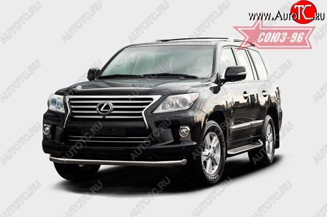 1 043 р. Защита переднего бампера труба d76 SOUZ_96  Lexus LX570  J200 (2012-2015) 1-ый рестайлинг  с доставкой в г. Воронеж