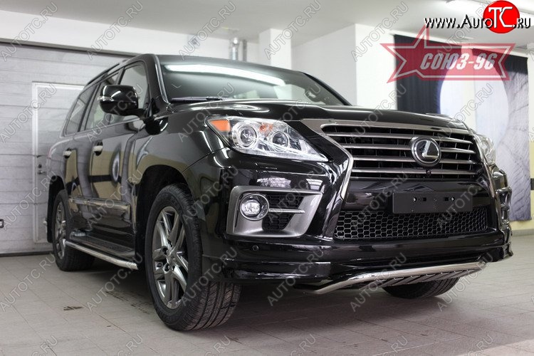 27 629 р. Защита переднего бампера Sport Souz-96 (d60)  Lexus LX570  J200 (2012-2015) 1-ый рестайлинг  с доставкой в г. Воронеж