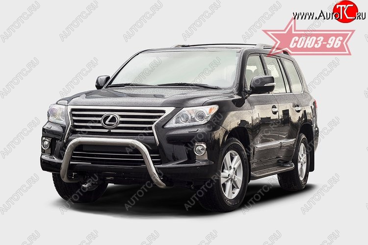 22 999 р. Защита переднего бампера Souz-96 (d76)  Lexus LX570  J200 (2012-2015) 1-ый рестайлинг  с доставкой в г. Воронеж