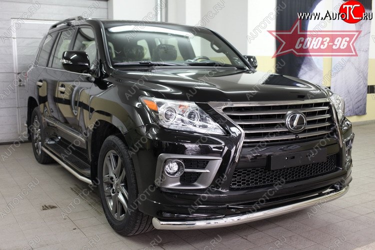 19 034 р. Защита переднего бампера одинарная Souz-96 (d76)  Lexus LX570  J200 (2012-2015) 1-ый рестайлинг  с доставкой в г. Воронеж