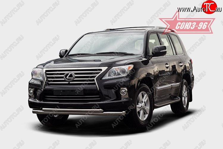 34 199 р. Защита переднего бампера двойная Souz-96 (d76/60)  Lexus LX570  J200 (2012-2015) 1-ый рестайлинг  с доставкой в г. Воронеж