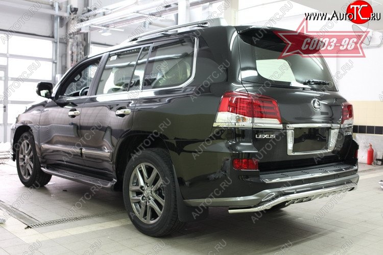 27 629 р. Защита заднего бампера с элементами из профиля Sport Souz-96 (d42)  Lexus LX570  J200 (2012-2015) 1-ый рестайлинг  с доставкой в г. Воронеж