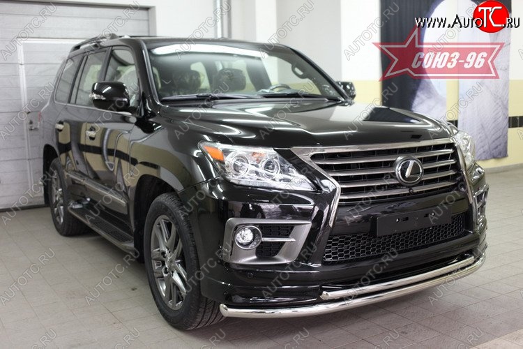 29 474 р. Защита переднего бампера одинарная Sport Souz-96 (d60/42)  Lexus LX570  J200 (2012-2015) 1-ый рестайлинг  с доставкой в г. Воронеж