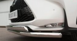 19 899 р. Защита переднего бампера (2 трубыØ75х42 и 63 мм, нержавейка) SLITKOFF Lexus NX200T Z10 (2014-2017)  с доставкой в г. Воронеж. Увеличить фотографию 3