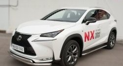 19 899 р. Защита переднего бампера (2 трубыØ75х42 и 63 мм, нержавейка) SLITKOFF Lexus NX200T Z10 (2014-2017)  с доставкой в г. Воронеж. Увеличить фотографию 4