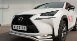 15 999 р. Защита переднего бампера (Ø63 мм волна, нержавейка, F-SPORT) SLITKOFF Lexus NX200T Z10 (2014-2017)  с доставкой в г. Воронеж. Увеличить фотографию 2