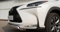 17 299 р. Защита переднего бампера (Ø75х42 мм, нержавейка, F-SPORT) Russtal  Lexus NX200T  Z10 (2014-2017)  с доставкой в г. Воронеж. Увеличить фотографию 3