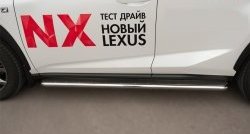 77 999 р. Широкая защита порогов F SPORT Russtal Lexus NX200T Z10 (2014-2017) (Текстура поверхности листа №1)  с доставкой в г. Воронеж. Увеличить фотографию 3