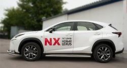 77 999 р. Широкая защита порогов F SPORT Russtal Lexus NX200T Z10 (2014-2017) (Текстура поверхности листа №1)  с доставкой в г. Воронеж. Увеличить фотографию 6