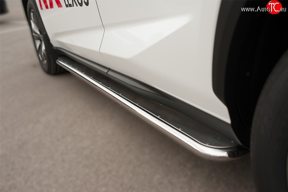 77 999 р. Широкая защита порогов F SPORT Russtal Lexus NX200T Z10 (2014-2017) (Текстура поверхности листа №1)  с доставкой в г. Воронеж