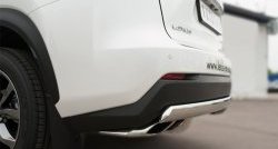 11 599 р. Защита заднего бампера (Ø75x42 мм, нержавейка, F-Sport) Russtal Lexus NX200T Z10 (2014-2017)  с доставкой в г. Воронеж. Увеличить фотографию 3