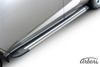 12 509 р. Порожки для ног Arbori Luxe Black Lexus NX300h Z10 дорестайлинг (2014-2017)  с доставкой в г. Воронеж. Увеличить фотографию 2