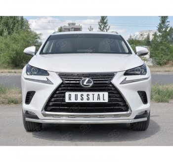 15 849 р. Защита переднего бампера (Ø42 мм, нержавейка) SLITKOFF  Lexus NX300h  Z10 (2014-2017) дорестайлинг  с доставкой в г. Воронеж. Увеличить фотографию 4