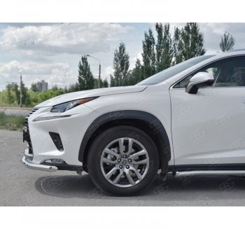 17 849 р. Защита переднего бампера (Ø63 мм, нержавейка) SLITKOFF  Lexus NX300h  Z10 (2014-2017) дорестайлинг  с доставкой в г. Воронеж. Увеличить фотографию 2