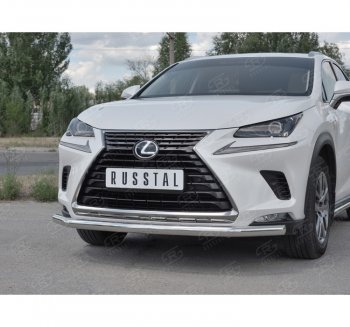 17 849 р. Защита переднего бампера (Ø63 мм, нержавейка) SLITKOFF  Lexus NX300h  Z10 (2014-2017) дорестайлинг  с доставкой в г. Воронеж. Увеличить фотографию 3