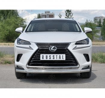 17 849 р. Защита переднего бампера (Ø63 мм, нержавейка) SLITKOFF  Lexus NX300h  Z10 (2014-2017) дорестайлинг  с доставкой в г. Воронеж. Увеличить фотографию 4