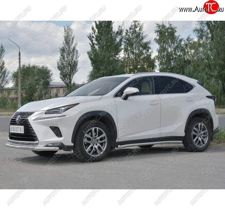 17 849 р. Защита переднего бампера (Ø63 мм, нержавейка) SLITKOFF  Lexus NX300h  Z10 (2014-2017) дорестайлинг  с доставкой в г. Воронеж