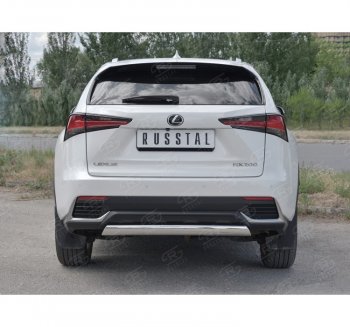 12 999 р. Защита заднего бампера (Ø75х42 мм, нержавейка) Russtal Lexus NX300h Z10 дорестайлинг (2014-2017)  с доставкой в г. Воронеж. Увеличить фотографию 4